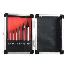 অ্যালুমিনিয়াম বাক্সে 6pcs YG6X গ্লাস ড্রিল বিট সেট