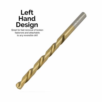 বাম হাতের HSS ড্রিল বিট সেট, টাইটানিয়াম নাইট্ৰাইড কোটিং সহ