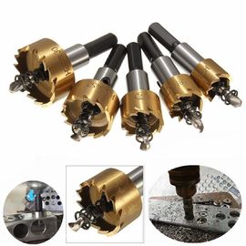 5pcs এইচএসএস হোল সেট 16-30 মিমি ধাতু ড্রিলিং জন্য Ti- লেপযুক্ত