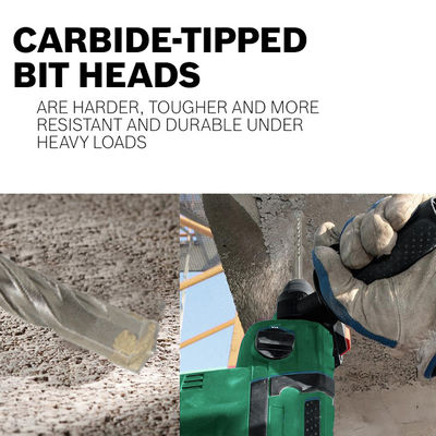 কার্বাইড সেন্ট্রিক সিঙ্গল পিন মেসনারি ড্রিল বিট 4 ফ্লাইট