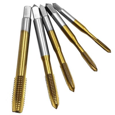 Ti-লেপা DIN371 সর্পিল পয়েন্ট HSS মেশিন ট্যাপ M3-M50