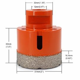 কংক্রিট / গ্রানাাইট জন্য ভ্যাকুয়াম Brazed ডায়মন্ড কোর ড্রিল বিট 2 ইঞ্চি ব্যাস